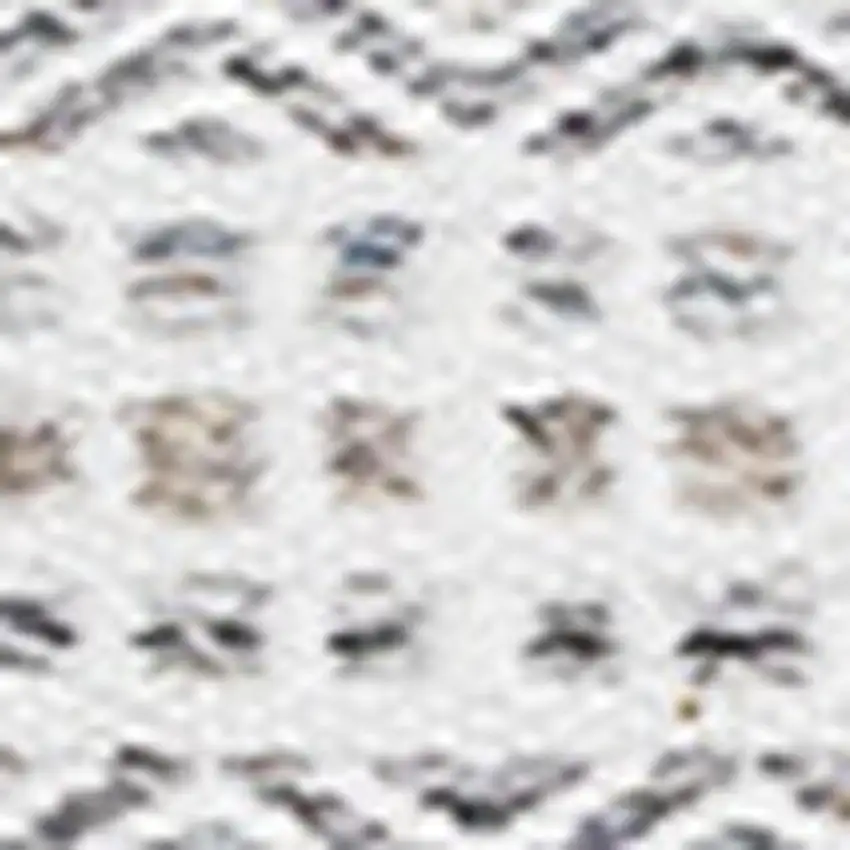 Cream Beige And Gray Striped Hand Woven Area Rug Photo 5