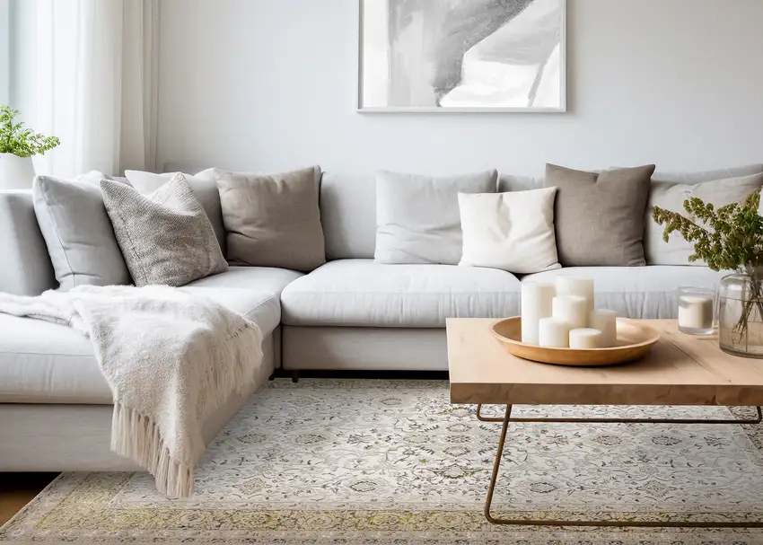 Cream Black And Tan Medallion Area Rug Photo 7