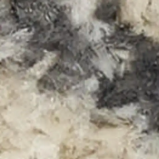 Cream Black And Yellow Floral Distressed Area Rug Photo 2