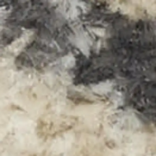 Cream Black And Yellow Floral Distressed Area Rug Photo 2