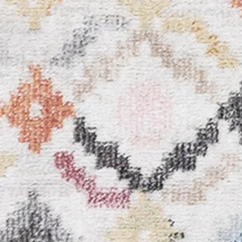 Cream Blue And Green Tribal Area Rug Photo 4