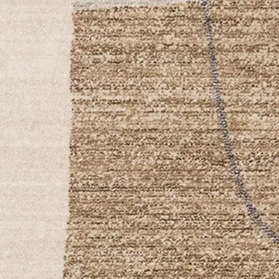 Cream Brown And Beige Geometric Area Rug Photo 5