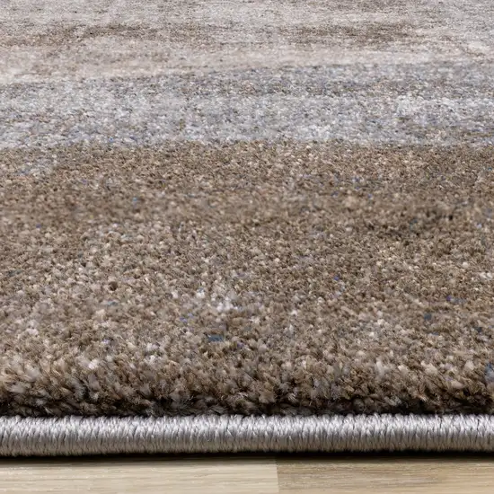 Cream Brown And Black Geometric Area Rug Photo 9