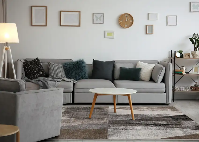 Cream Brown And Black Geometric Area Rug Photo 6