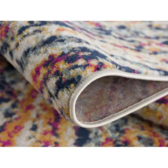 Cream Celestial Burst Abstract Area Rug Photo 3