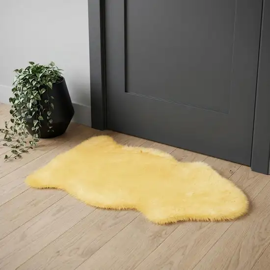 Cream Genuine Sheepskin Animal Print Shag Area Rug Photo 1