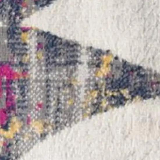 Cream Damask Area Rug Photo 4
