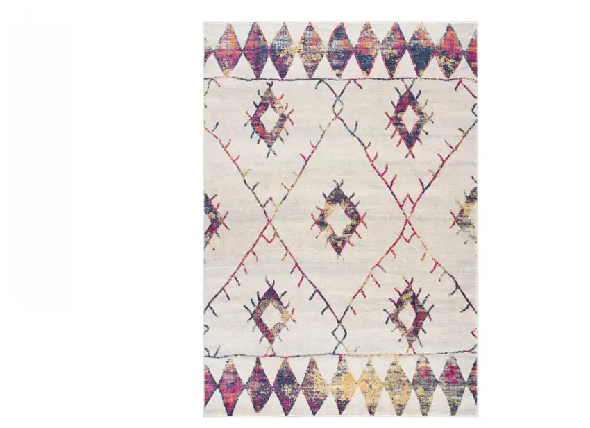 Cream Damask Area Rug Photo 2