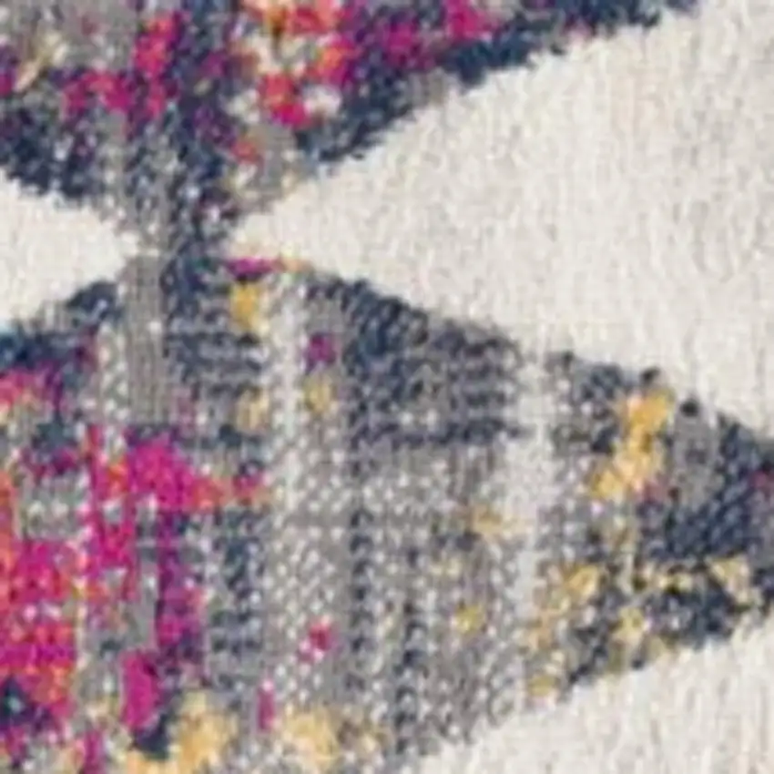 Cream Damask Area Rug Photo 5