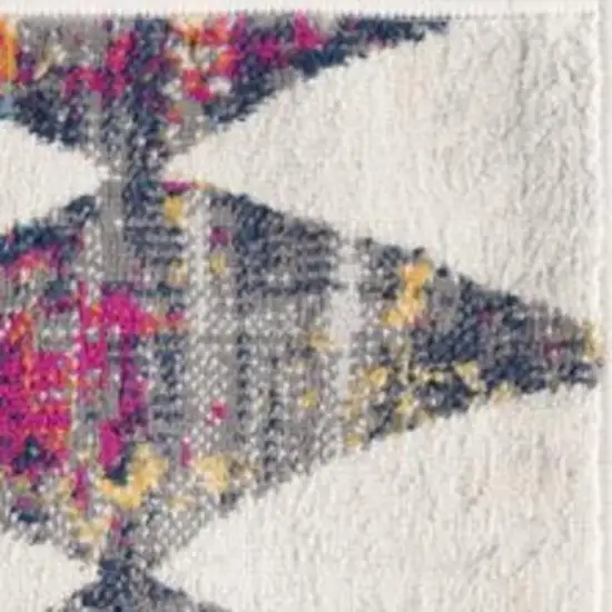 Cream Damask Area Rug Photo 5