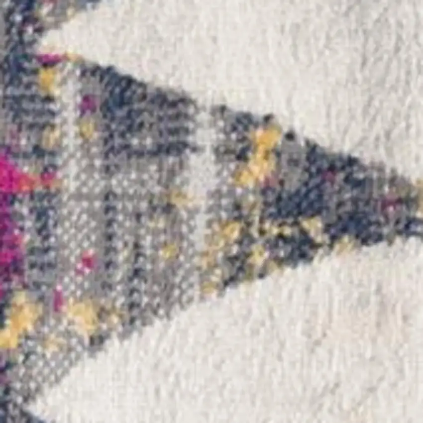 Cream Damask Area Rug Photo 4