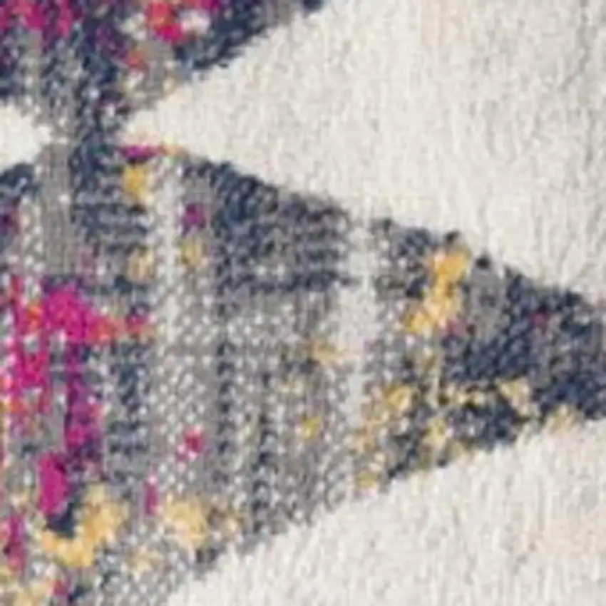 Cream Damask Area Rug Photo 4