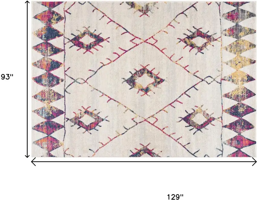 Cream Damask Area Rug Photo 3