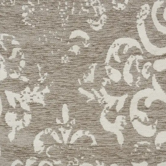 Cream Damask Power Loom Area Rug Photo 6
