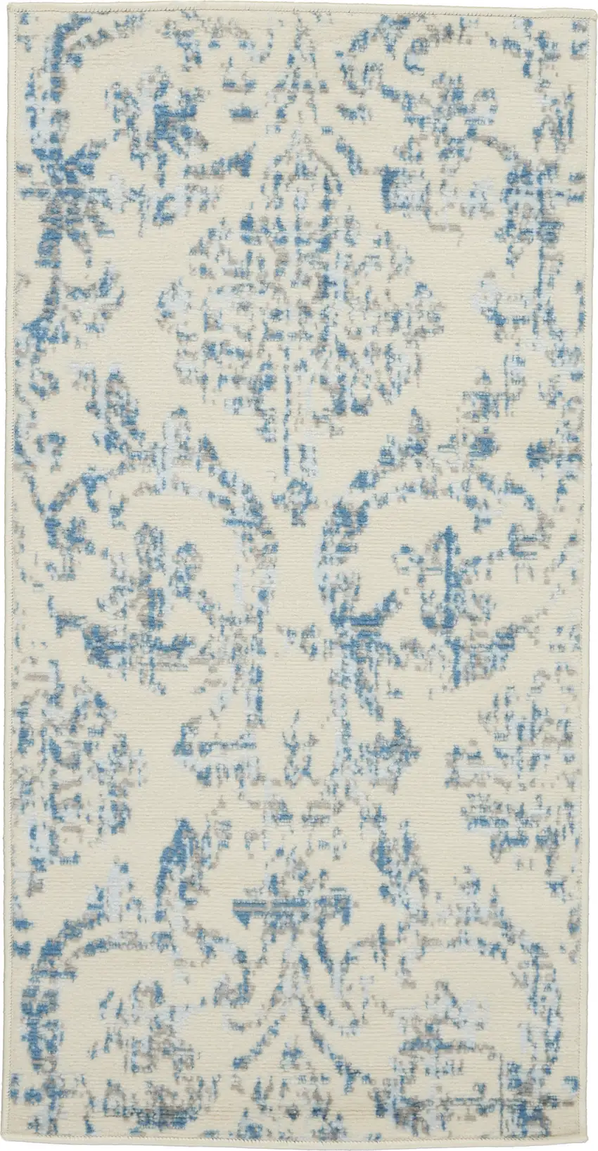 Cream Damask Power Loom Area Rug Photo 3