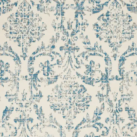 Cream Damask Power Loom Area Rug Photo 7