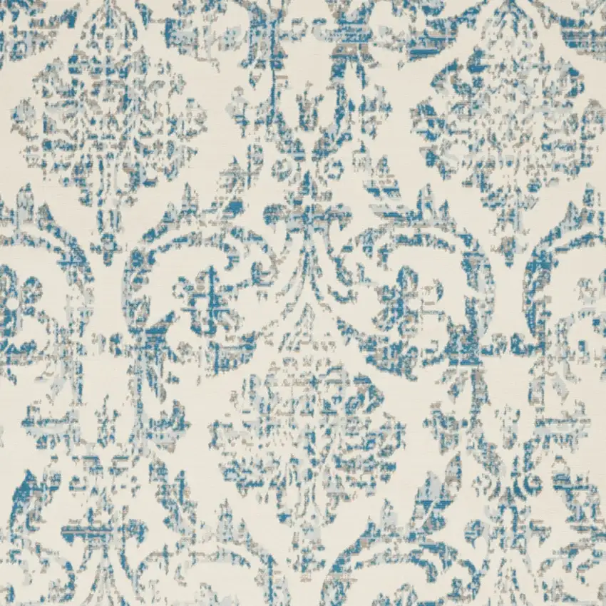 Cream Damask Power Loom Area Rug Photo 7