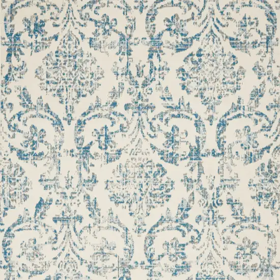 Cream Damask Power Loom Area Rug Photo 8