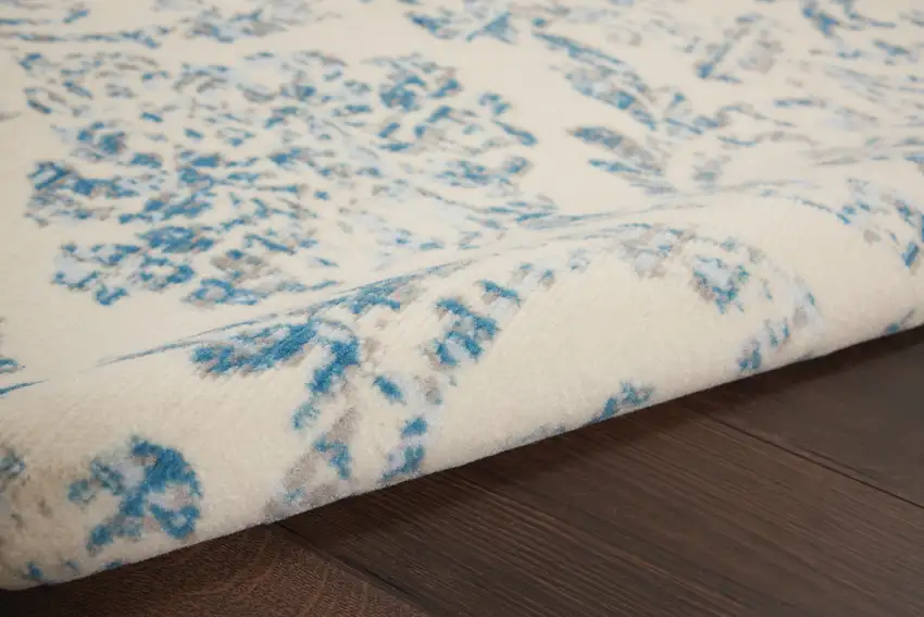 Cream Damask Power Loom Area Rug Photo 9