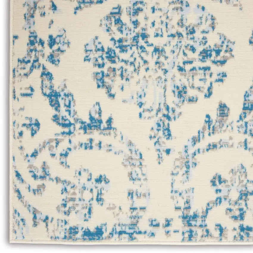 Cream Damask Power Loom Area Rug Photo 8