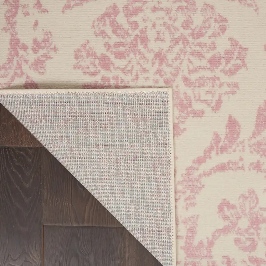 Cream Damask Power Loom Area Rug Photo 9