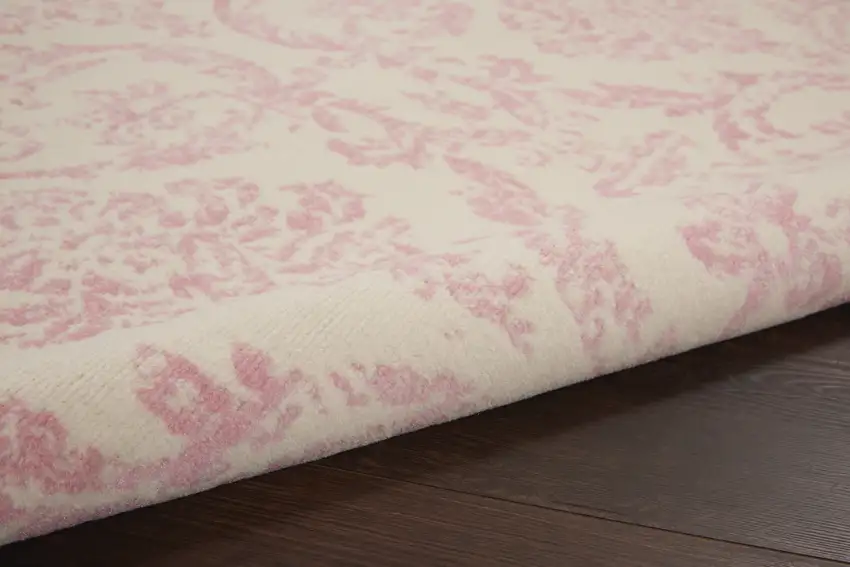 Cream Damask Power Loom Area Rug Photo 6