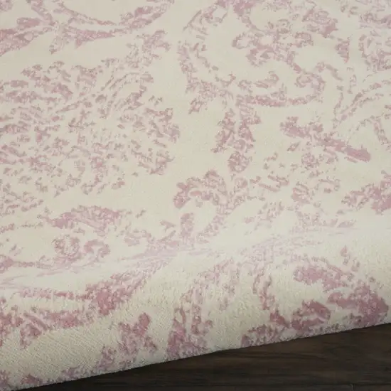 Cream Damask Power Loom Area Rug Photo 7