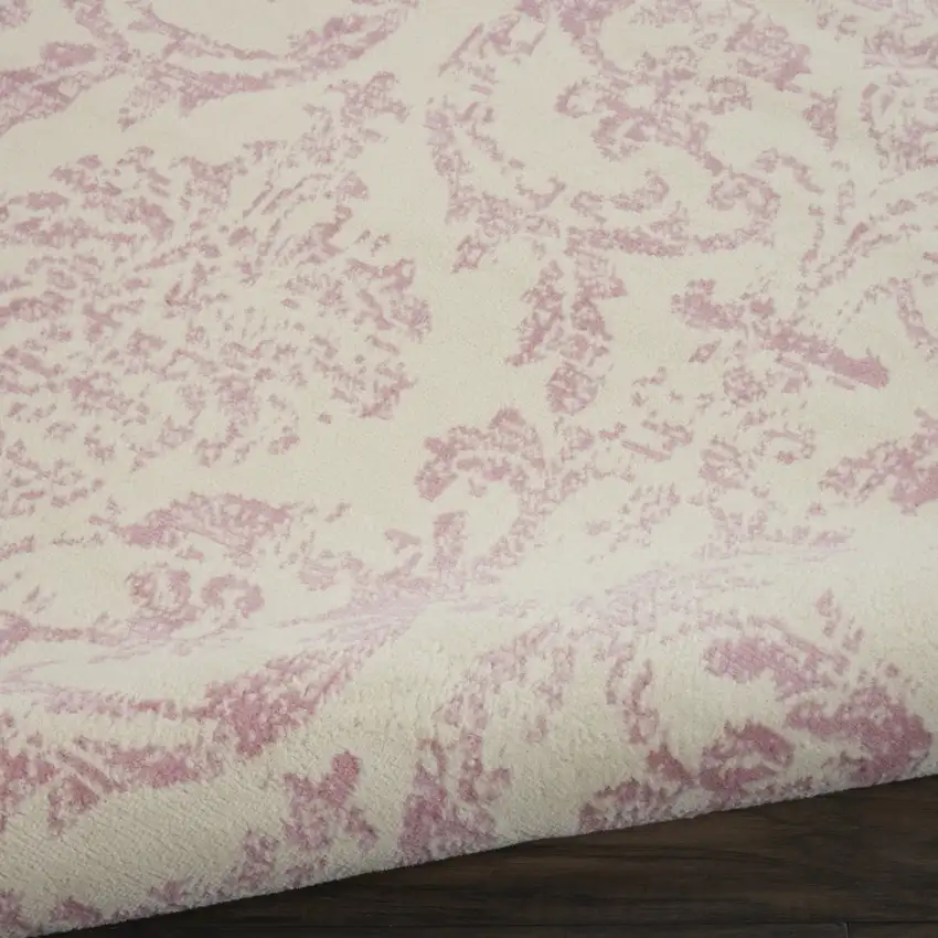 Cream Damask Power Loom Area Rug Photo 7