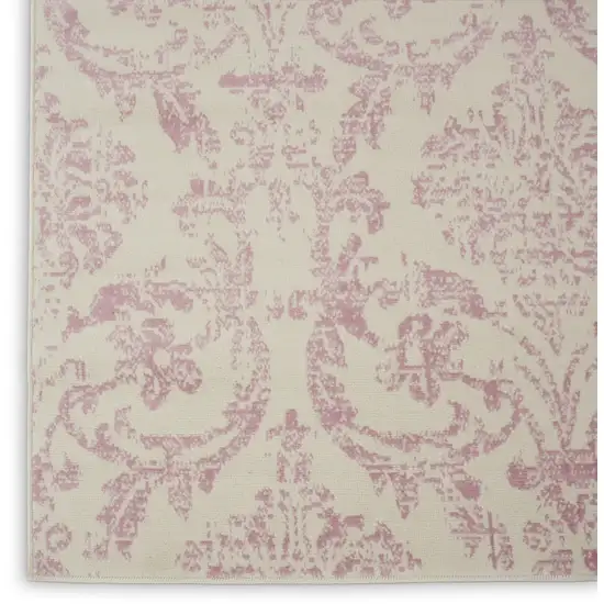 Cream Damask Power Loom Area Rug Photo 8