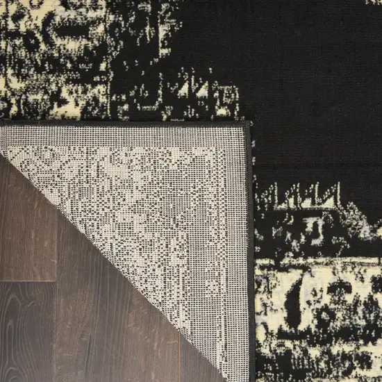 Cream Damask Power Loom Area Rug Photo 8