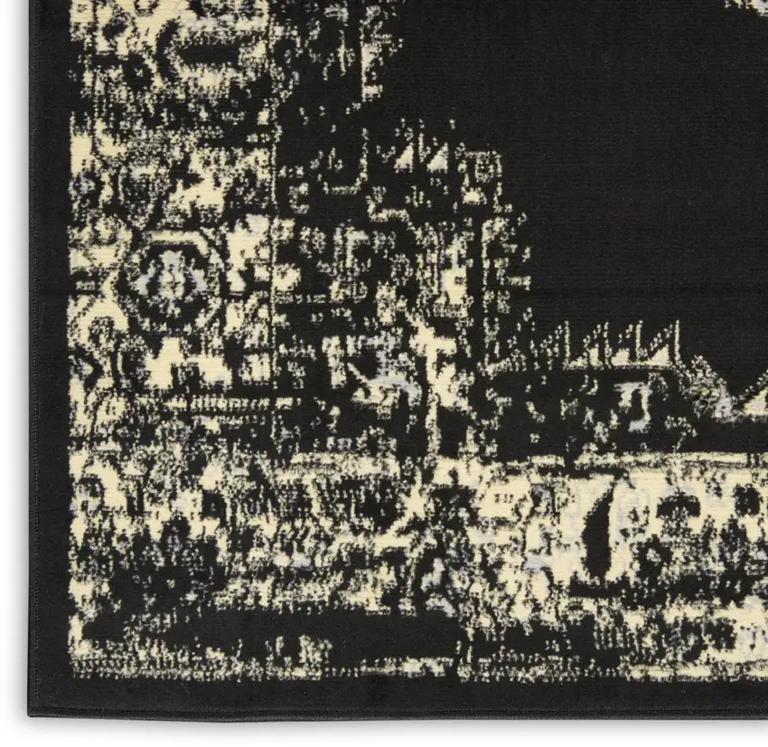 Cream Damask Power Loom Area Rug Photo 8