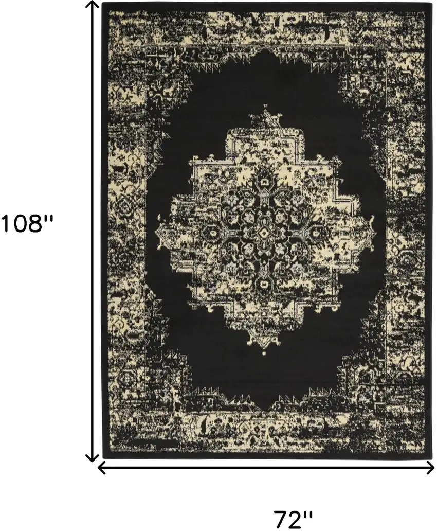 Cream Damask Power Loom Area Rug Photo 7