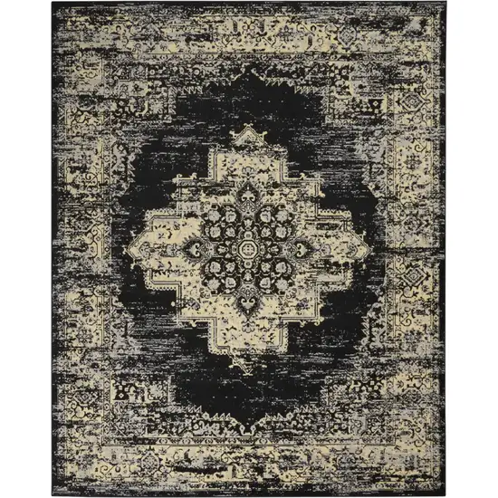 Cream Damask Power Loom Area Rug Photo 9