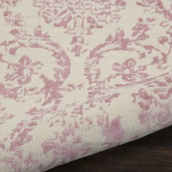 Cream Damask Power Loom Area Rug Photo 9