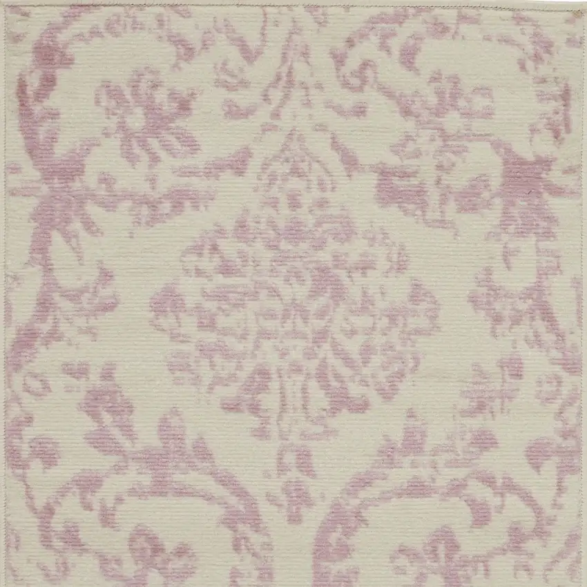 Cream Damask Power Loom Area Rug Photo 9