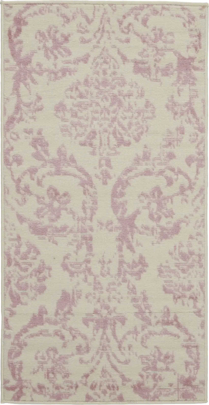 Cream Damask Power Loom Area Rug Photo 2