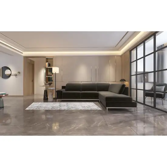 2' X 8' Cream Damask Power Loom Stain Resistant Area Rug Photo 4