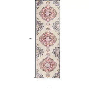 Photo of Cream Decorative Medallion Area Rug