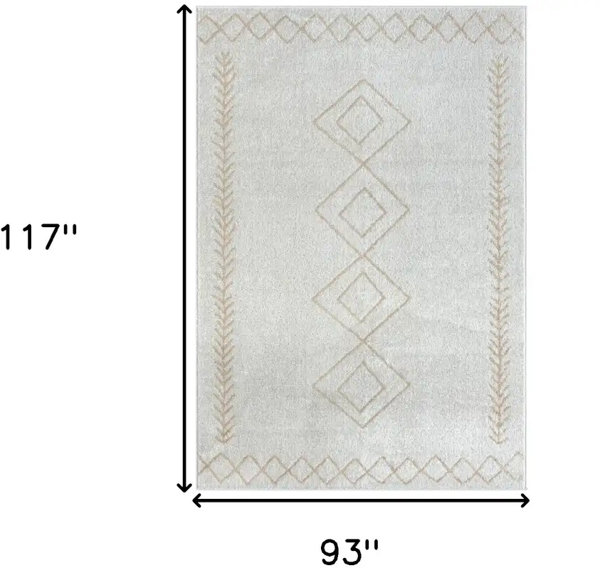 Cream Diamond Area Rug Photo 7