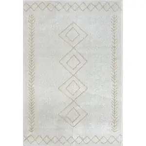 Photo of Cream Diamond Area Rug