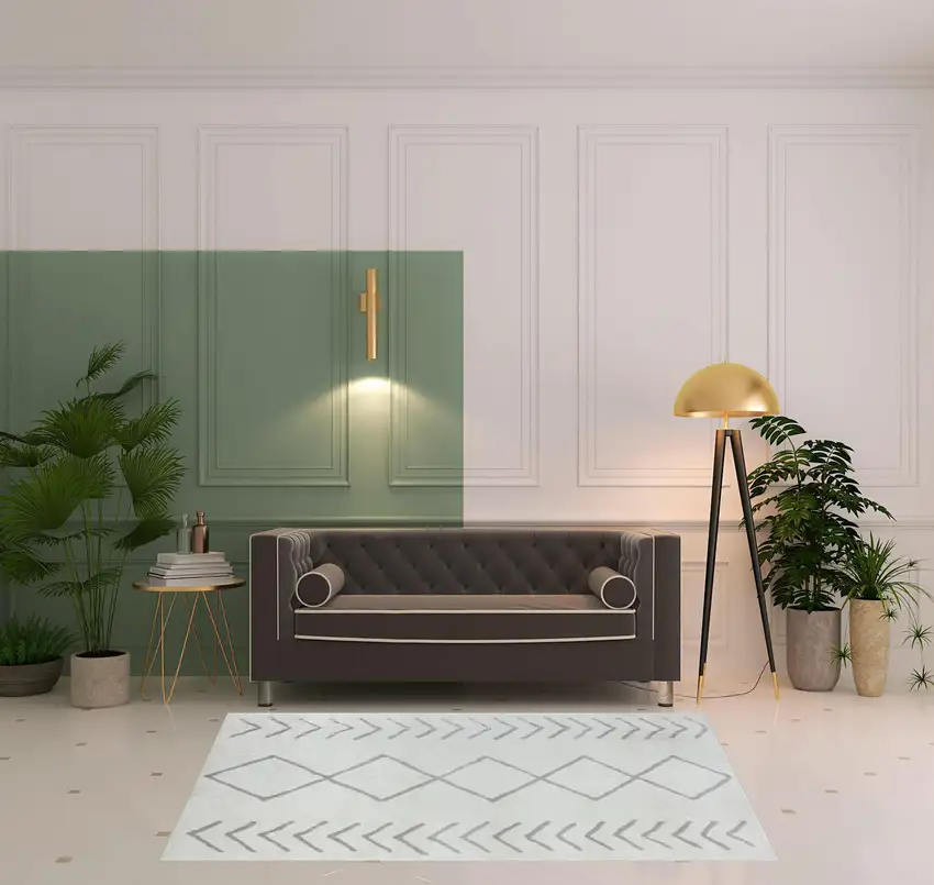 Cream Diamond Area Rug Photo 2
