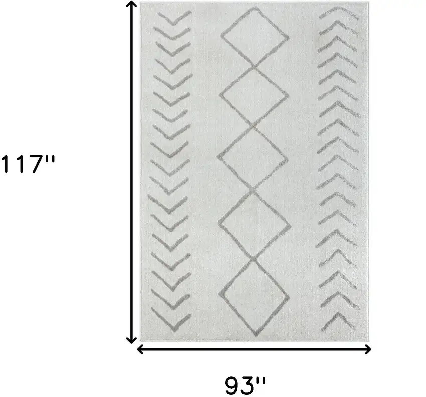 Cream Diamond Area Rug Photo 8