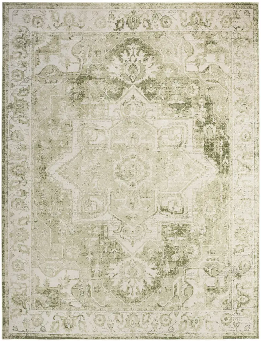 Cream Floral Area Rug Photo 8