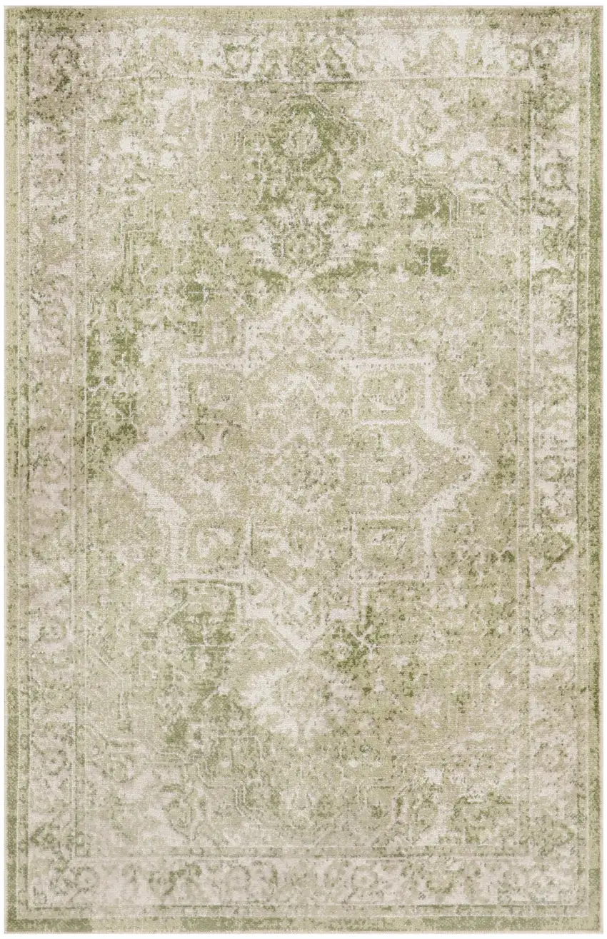 Cream Floral Area Rug Photo 7