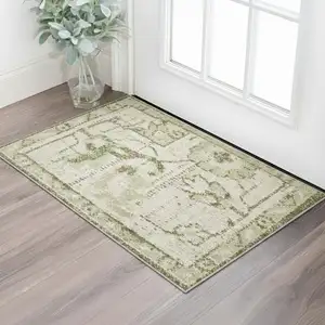 Photo of Cream Floral Area Rug