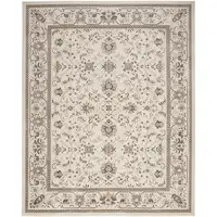 Photo of Cream Floral Distressed Area Rug