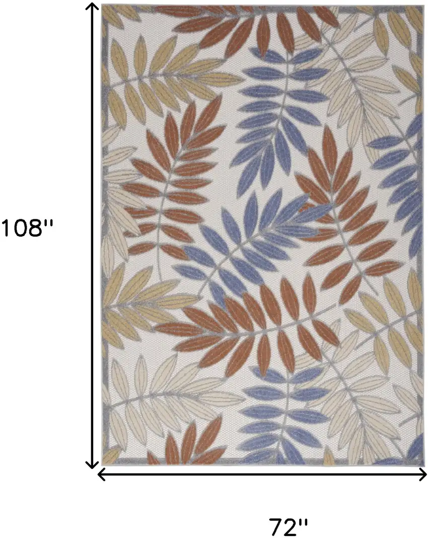Cream Floral Power Loom Area Rug Photo 8