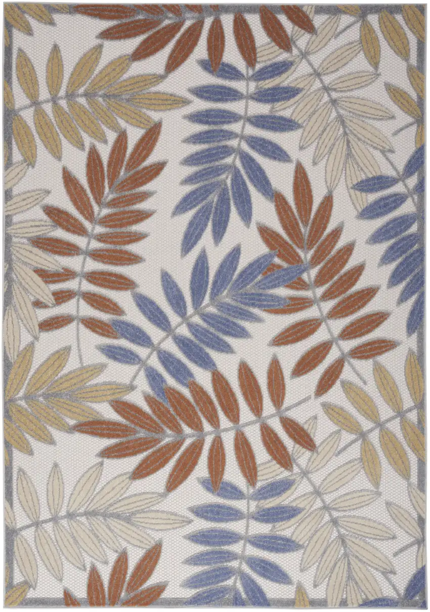 Cream Floral Power Loom Area Rug Photo 1