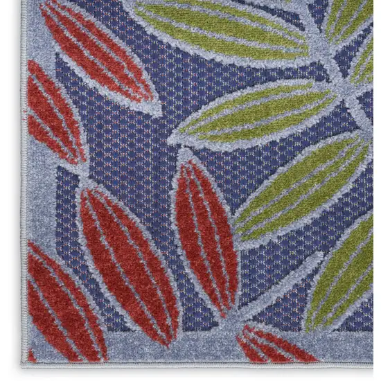 Orange Green And Blue Indoor Outdoor Area Rug Photo 6