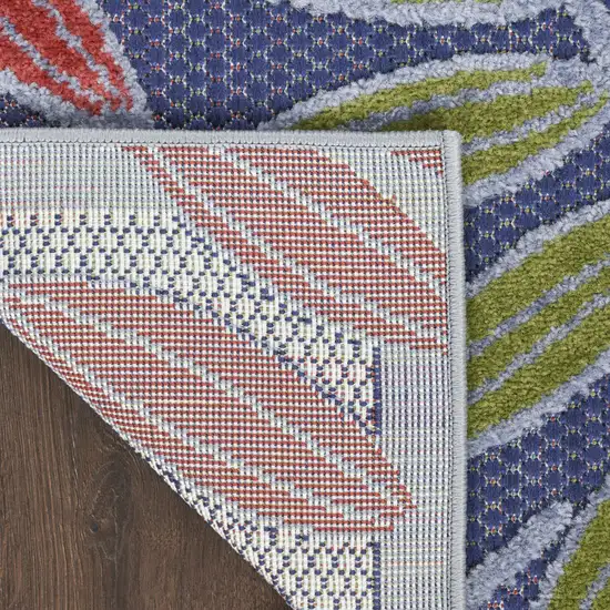 Orange Green And Blue Indoor Outdoor Area Rug Photo 5